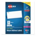 Avery Easy Peel Wht Address Labels w/Sure Feed, Laser, 0.5x1.75, Wht, PK8000 05167